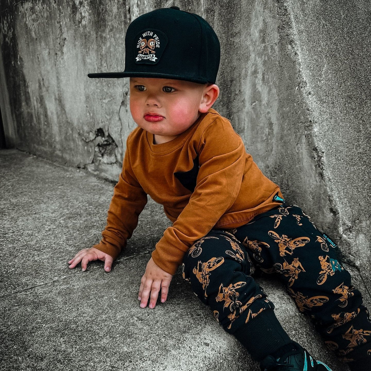 Long Sleeve Pocket Tee - Orange