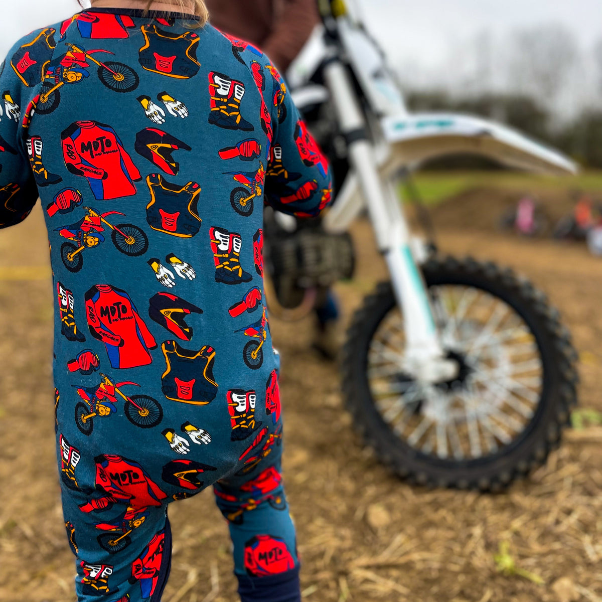 Zippered Romper- RR Moto Jammies
